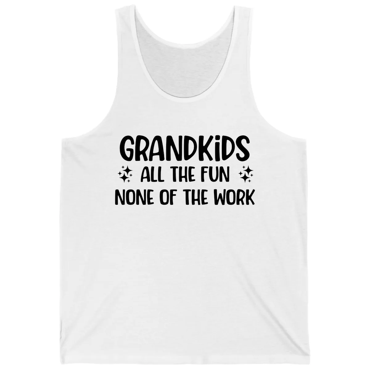 Grandkids All The Fun None Of The Work Tank in White