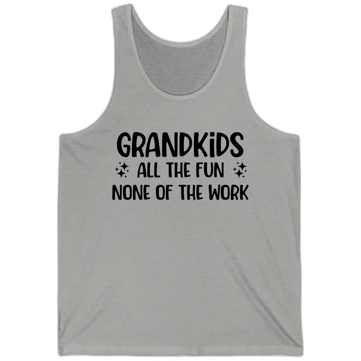 Grandkids All The Fun None Of The Work Tank in Athletic Heather