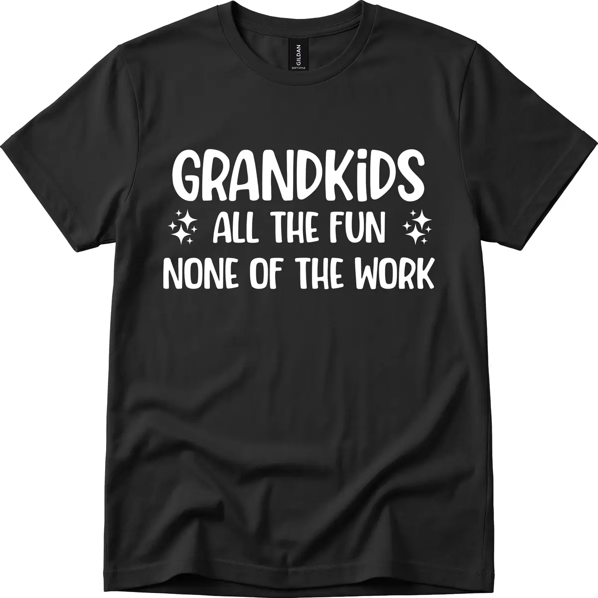 Grandkids All The Fun None Of The Work T-Shirt in Black