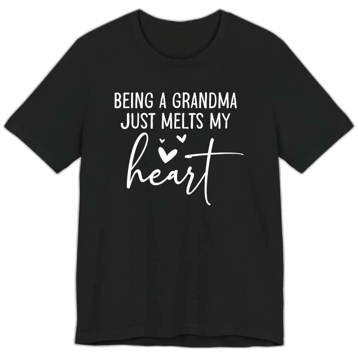 Being A Grandma Melts My Heart Premium T-Shirt in Black
