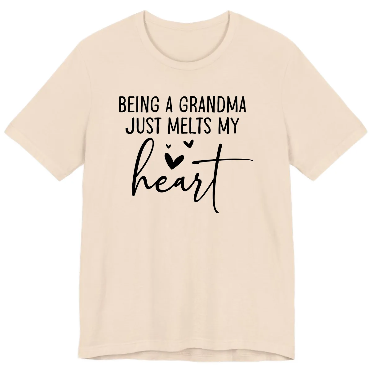 Being A Grandma Melts My Heart Premium T-Shirt in Soft Cream