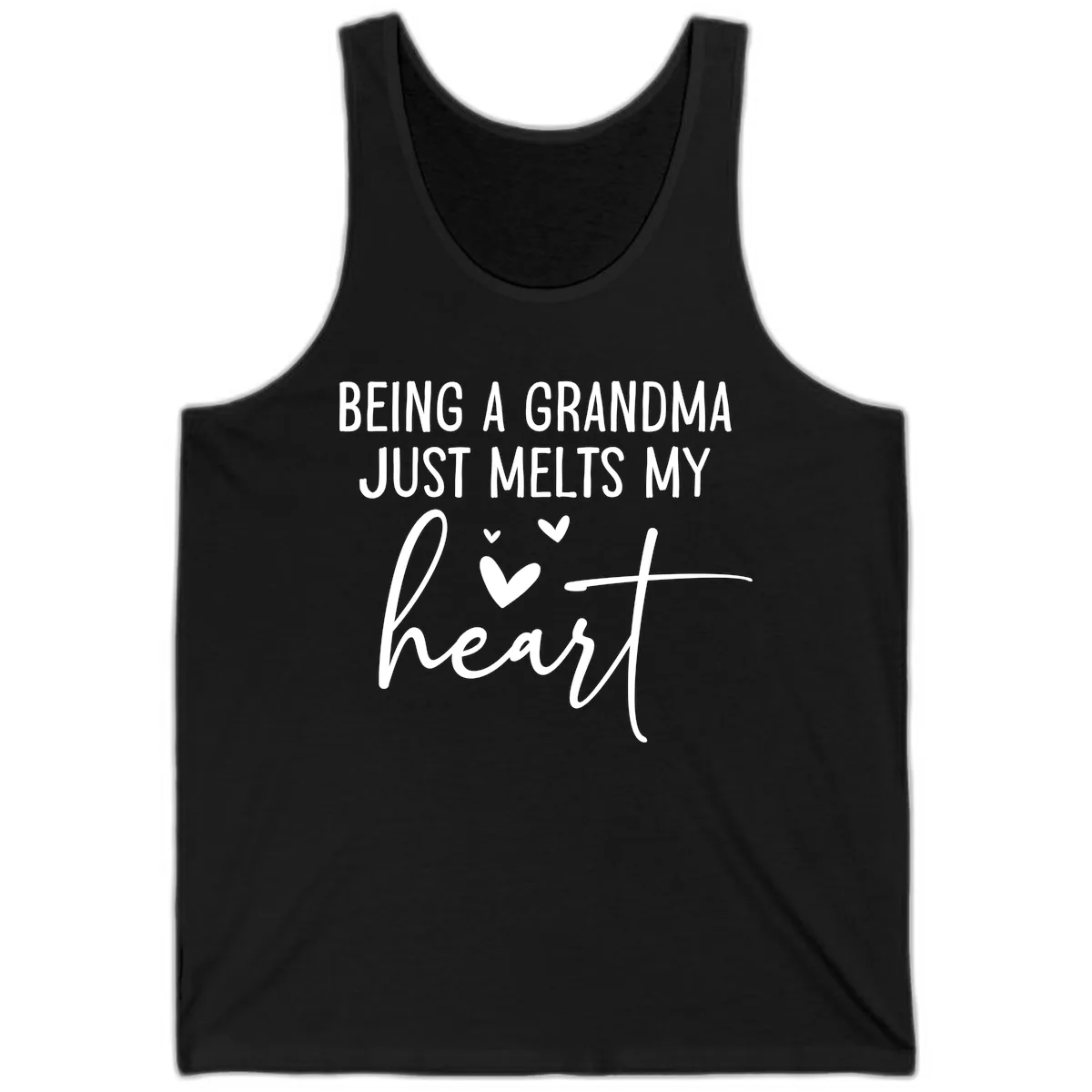 Being A Grandma Melts My Heart Tank in Black