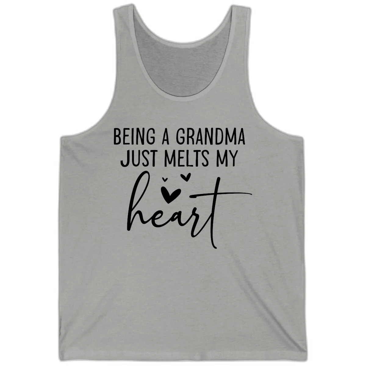 Being A Grandma Melts My Heart Tank in Athletic Heather