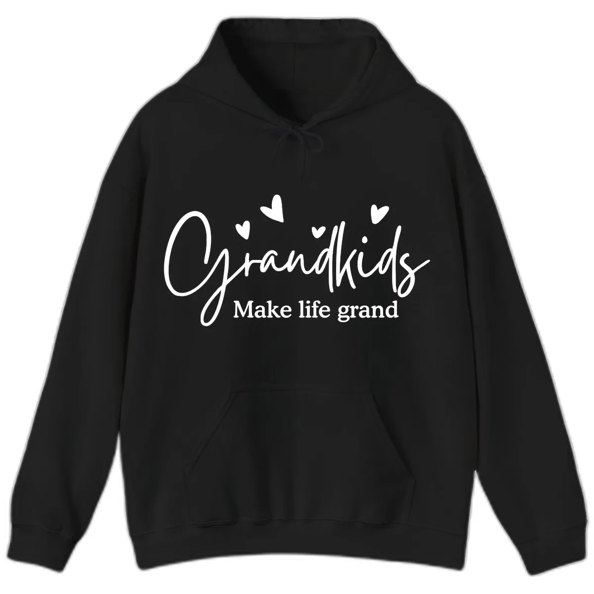 Grandkids Make Life Grand Design Hoodie in Black