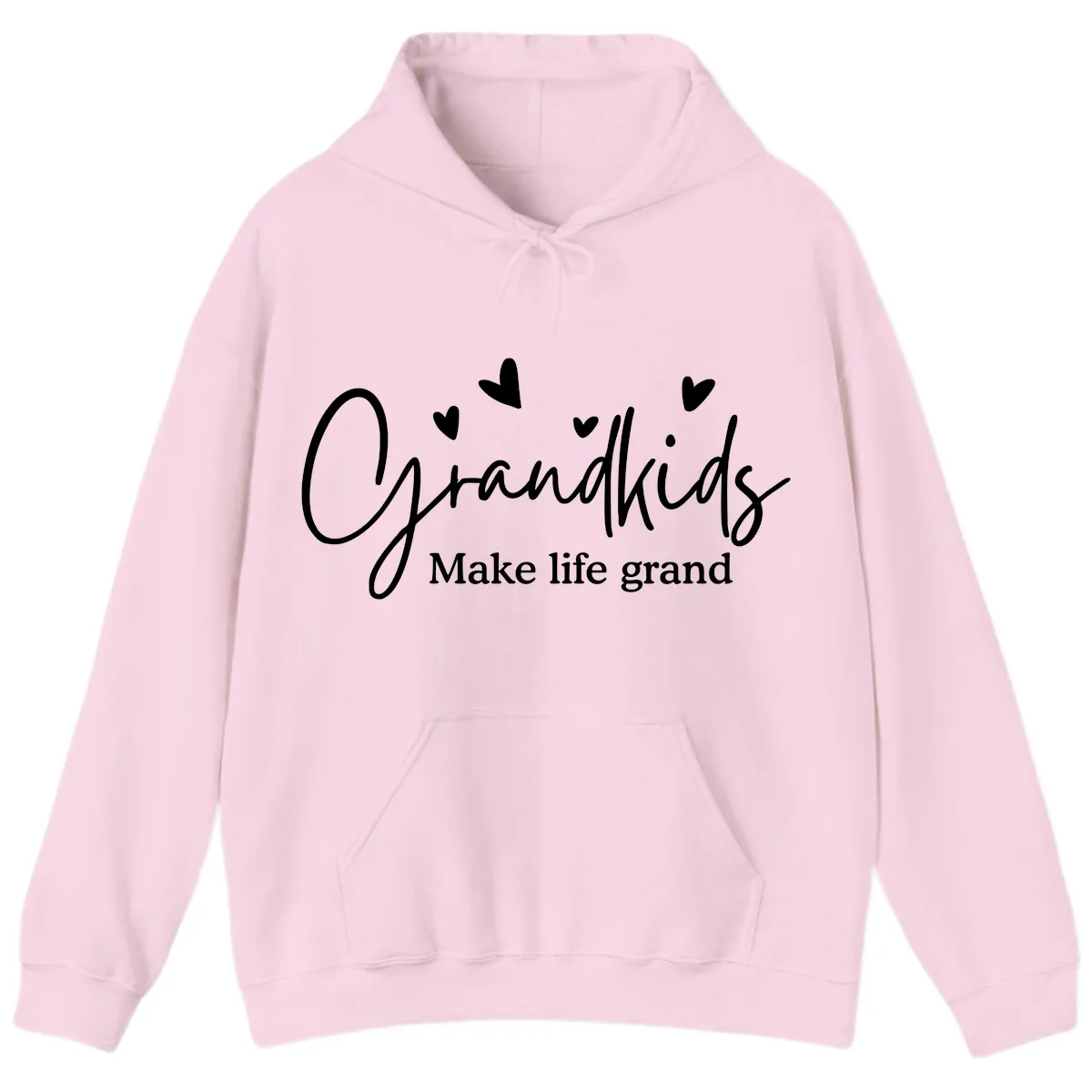 Grandkids Make Life Grand Design Hoodie in Light Pink