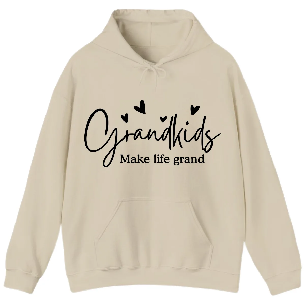 Grandkids Make Life Grand Design Hoodie in Sand