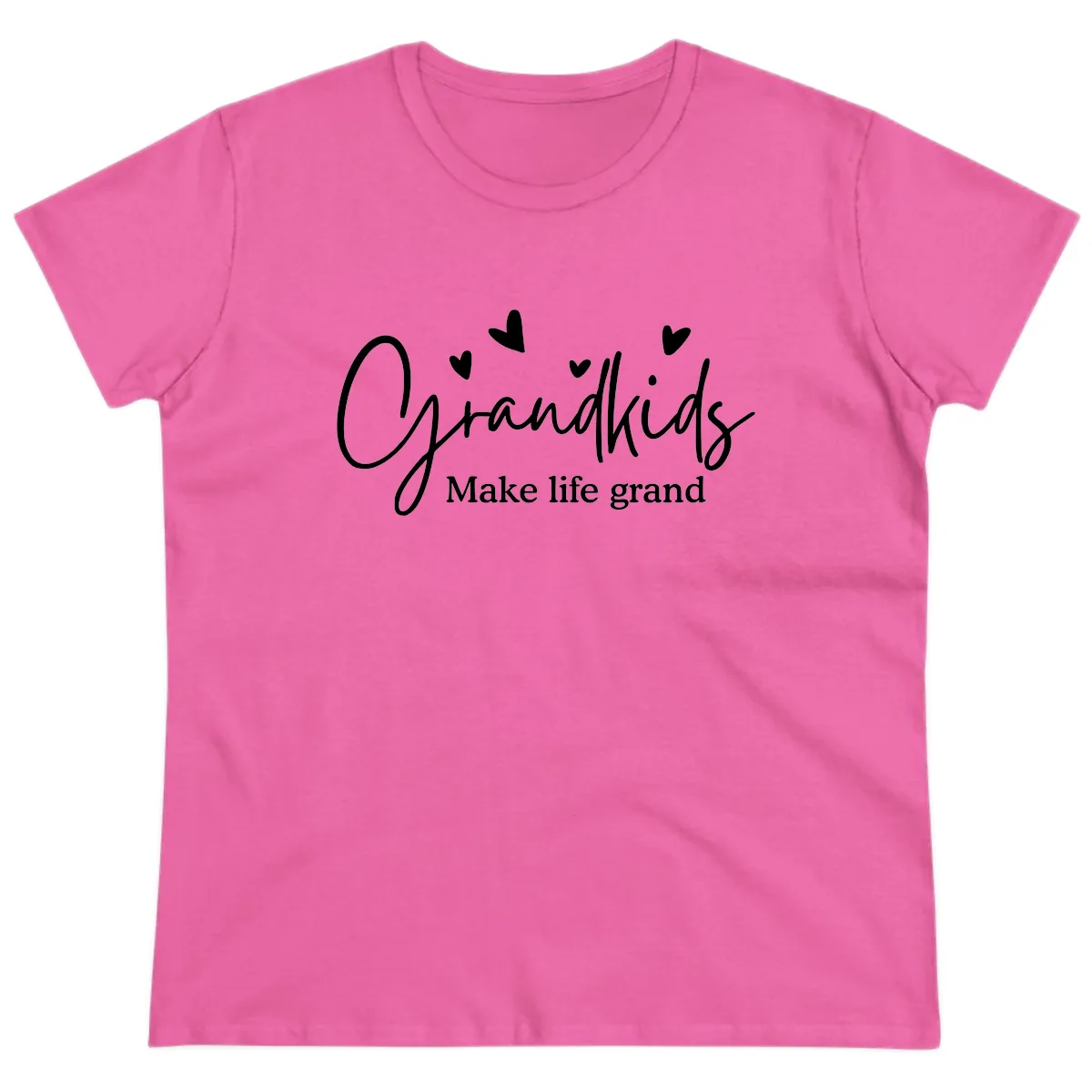 Grandkids Make Life Grand Design Ladies Tee in Azalea