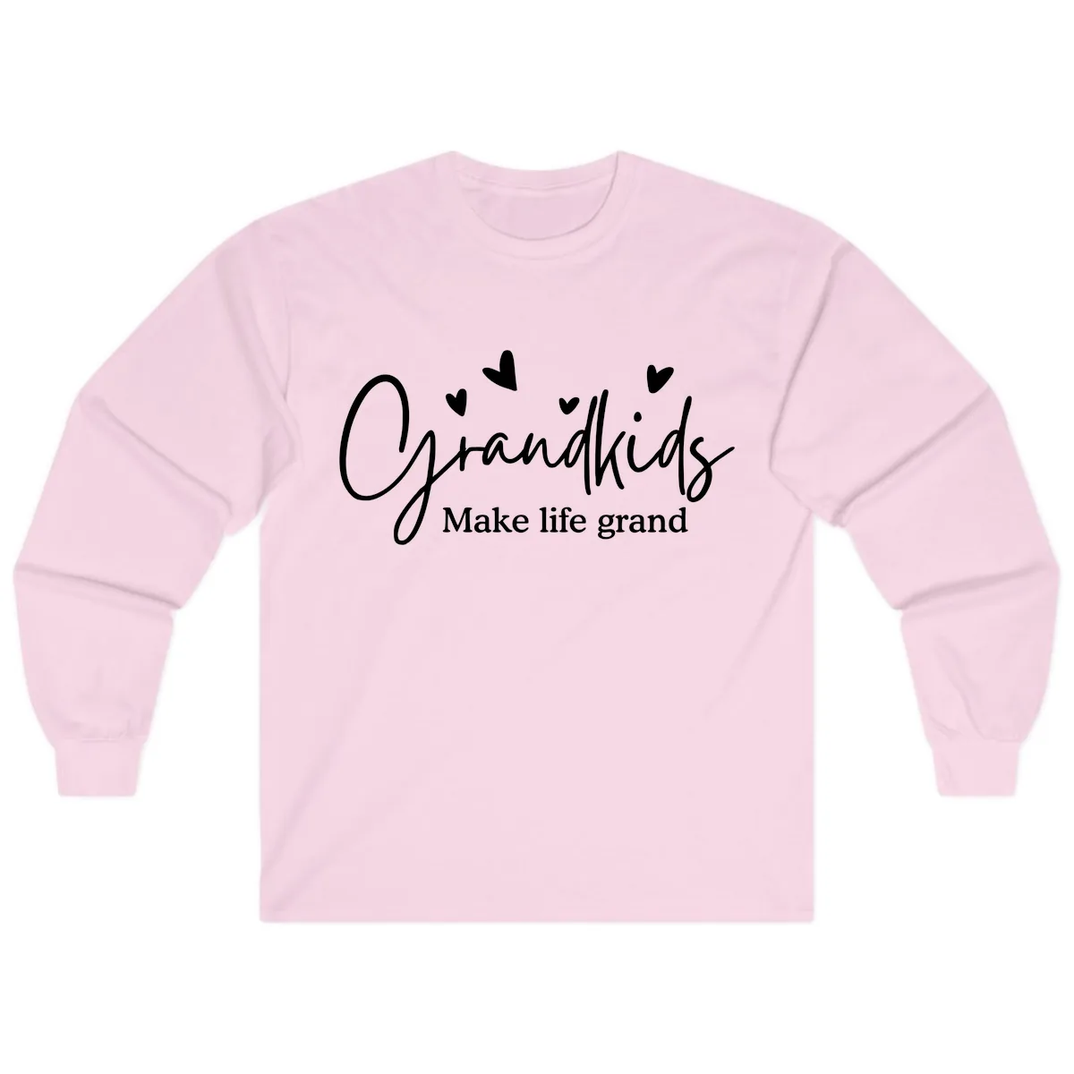 Grandkids Make Life Grand Design Long Sleeve in Light Pink