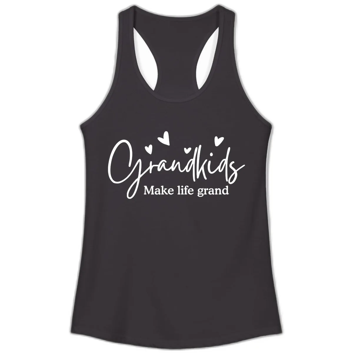 Grandkids Make Life Grand Design Ladies Tank in Black