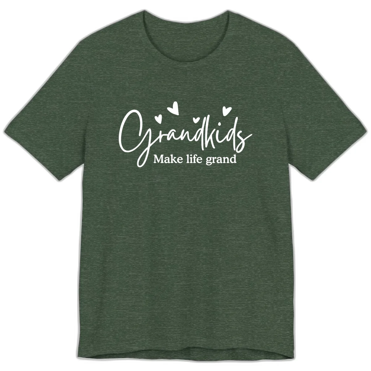 Grandkids Make Life Grand Design Premium T-Shirt in Heather Forest