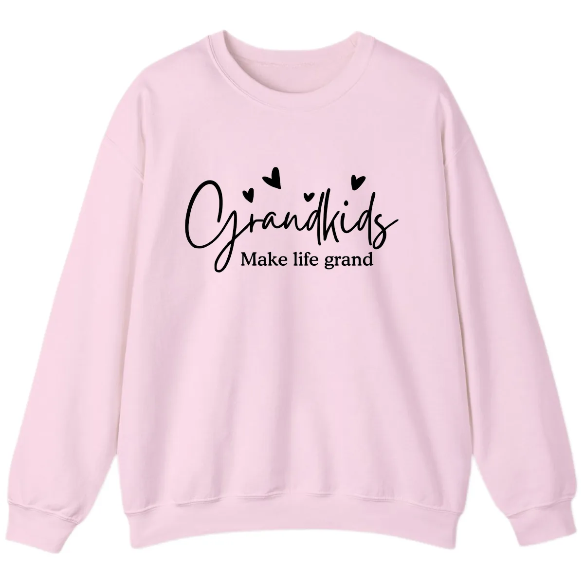 Grandkids Make Life Grand Design Sweatshirt in Light Pink