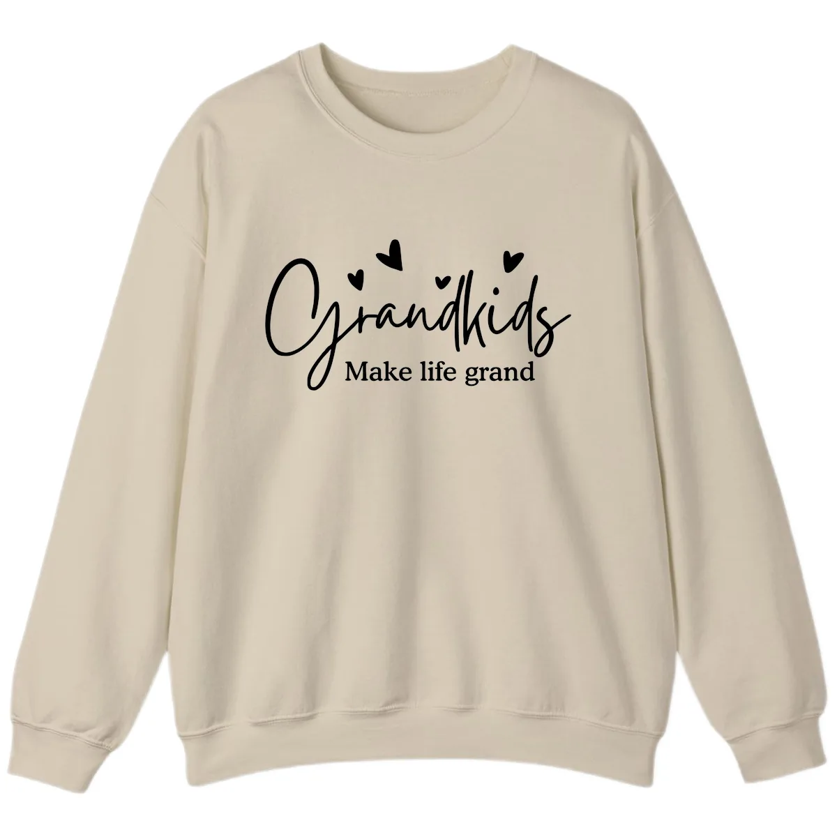 Grandkids Make Life Grand Design Sweatshirt in Sand