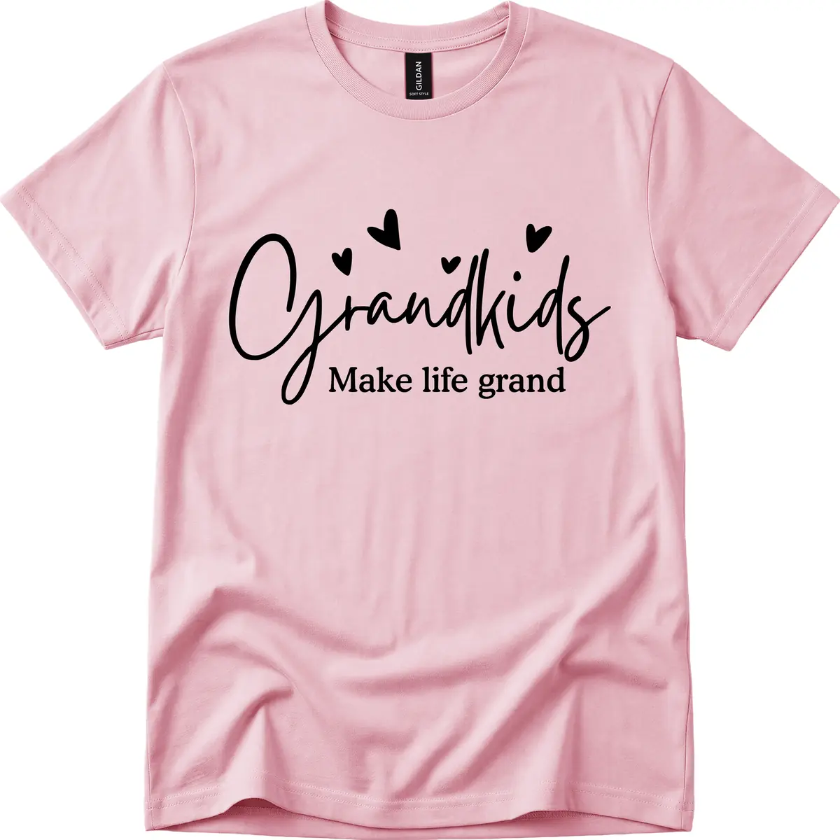 Grandkids Make Life Grand Design T-Shirt in Light Pink