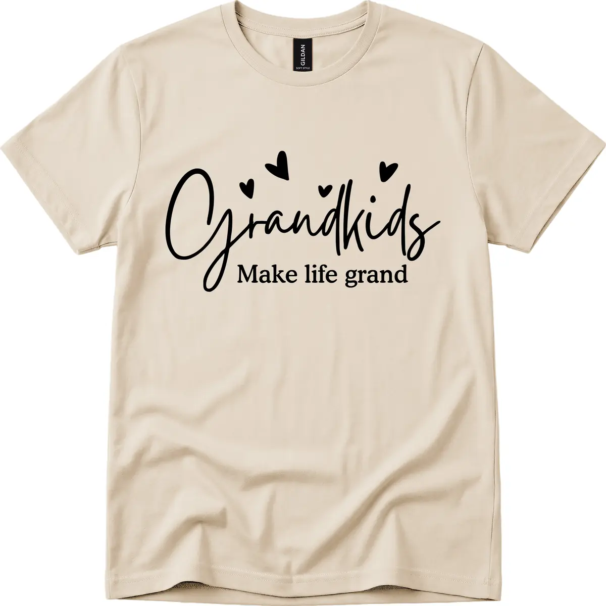 Grandkids Make Life Grand Design T-Shirt in Sand