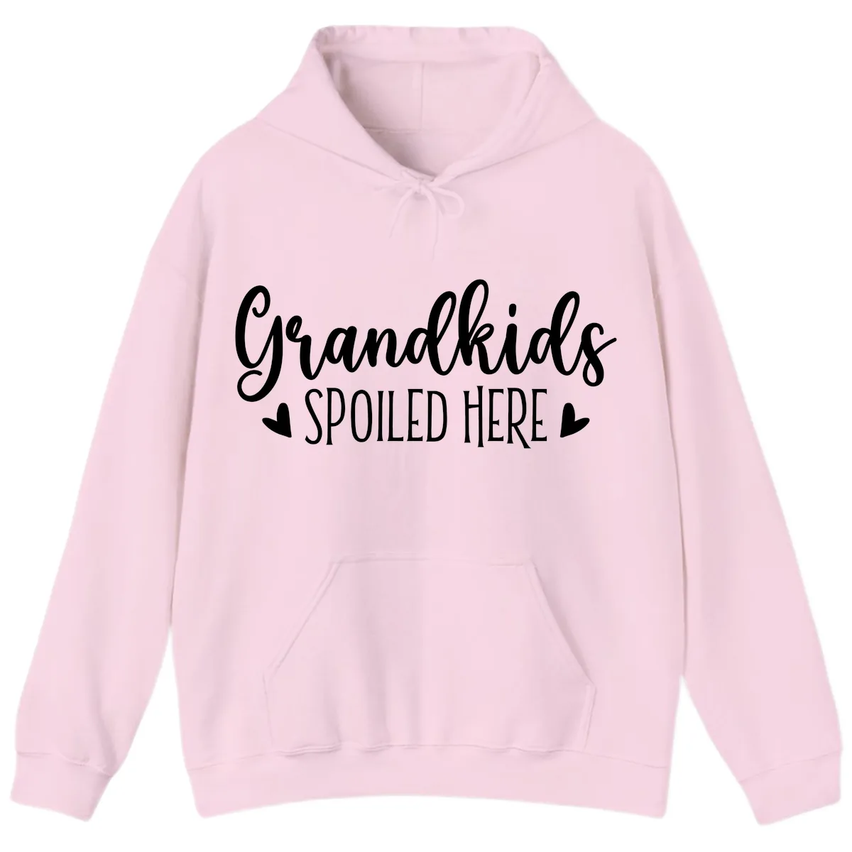 Grandkids Spoiled Here Hoodie in Light Pink