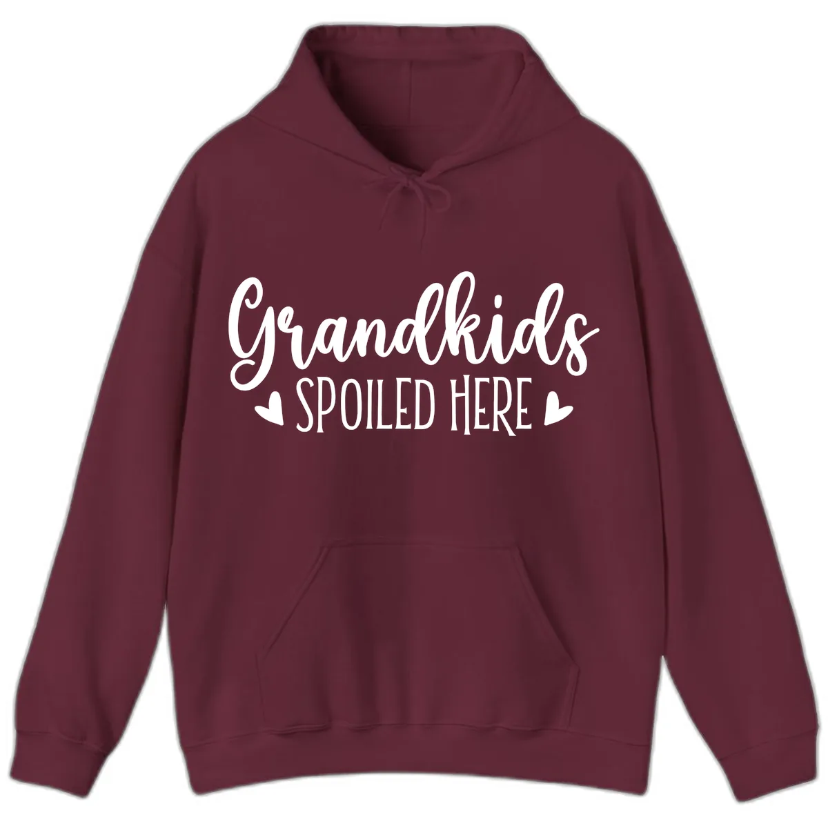 Grandkids Spoiled Here Hoodie in Maroon