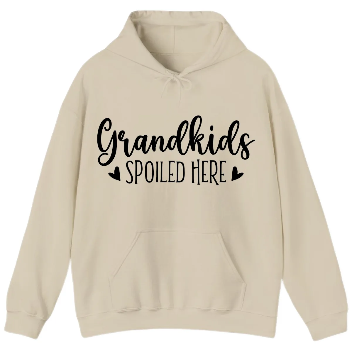 Grandkids Spoiled Here Hoodie in Sand