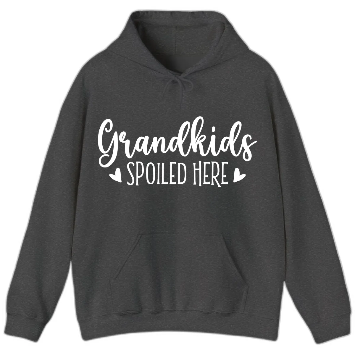 Grandkids Spoiled Here Hoodie in Dark Heather