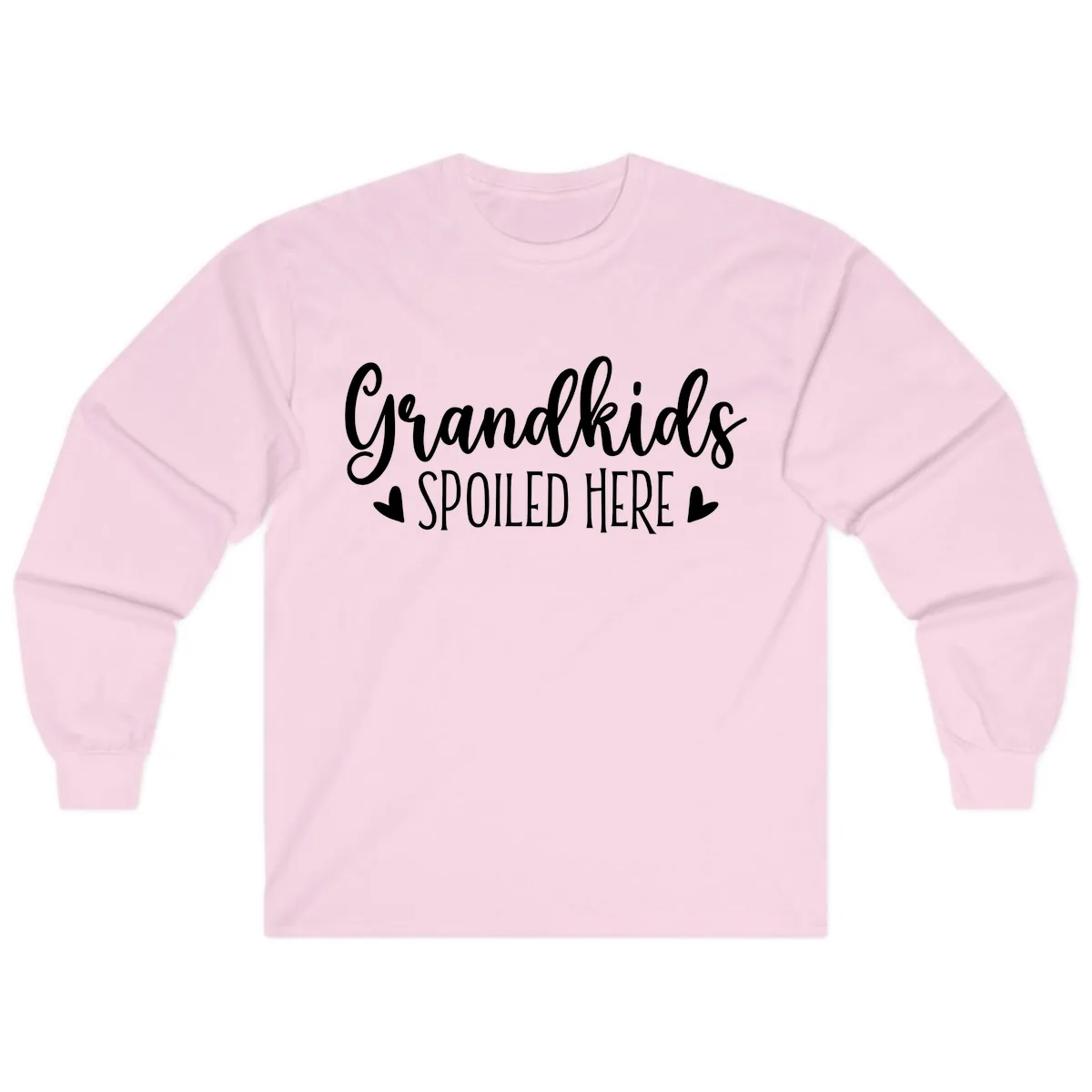 Grandkids Spoiled Here Long Sleeve in Light Pink