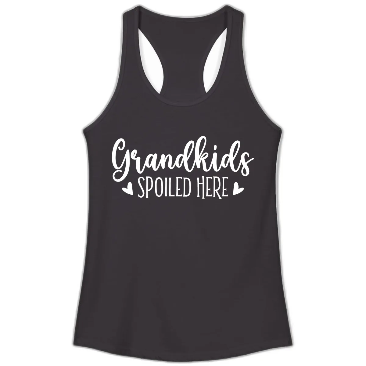 Grandkids Spoiled Here Ladies Tank in Black