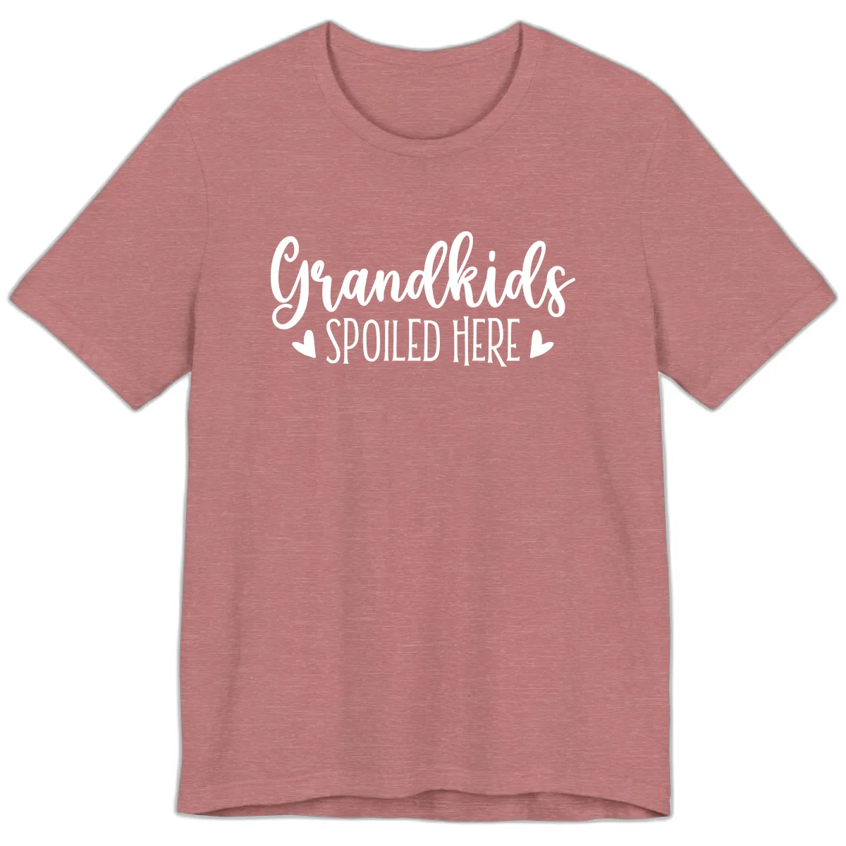 Grandkids Spoiled Here Premium T-Shirt in Heather Mauve