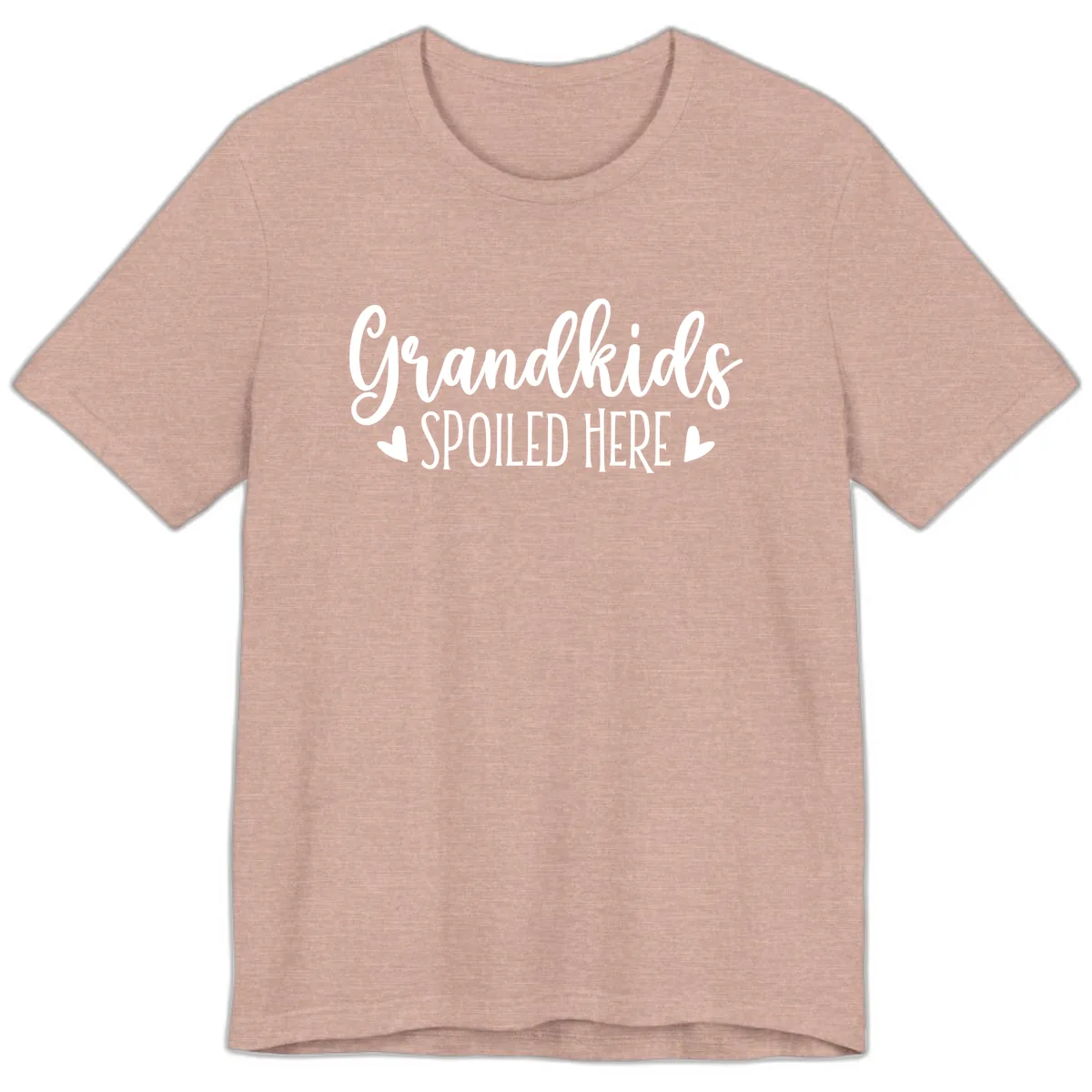 Grandkids Spoiled Here Premium T-Shirt in Heather Prism Peach