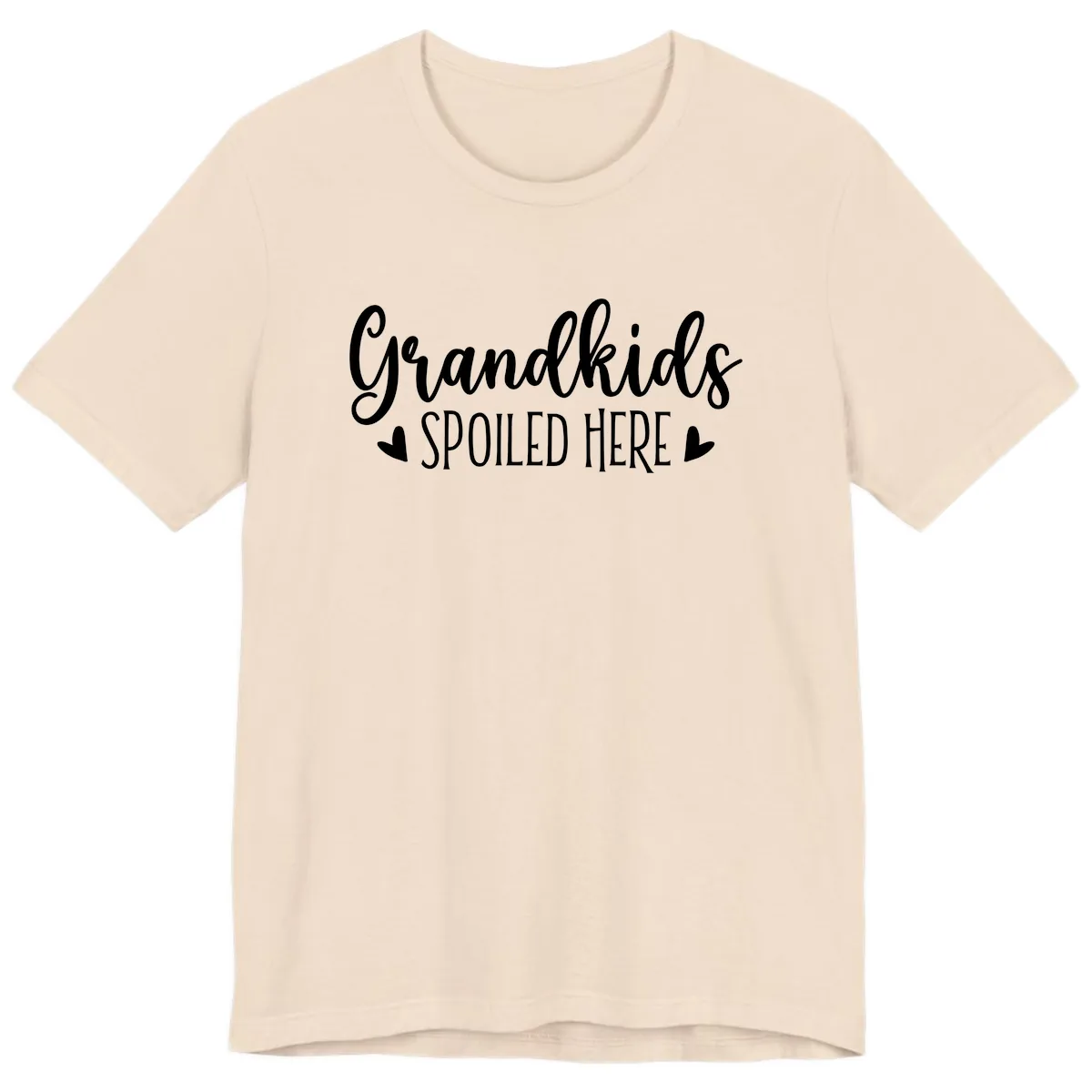 Grandkids Spoiled Here Premium T-Shirt in Soft Cream