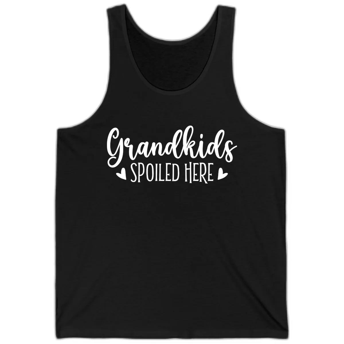 Grandkids Spoiled Here Tank in Black