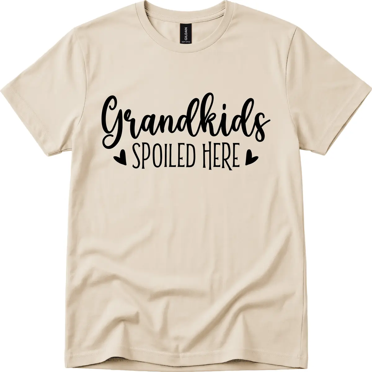 Grandkids Spoiled Here T-Shirt in Sand
