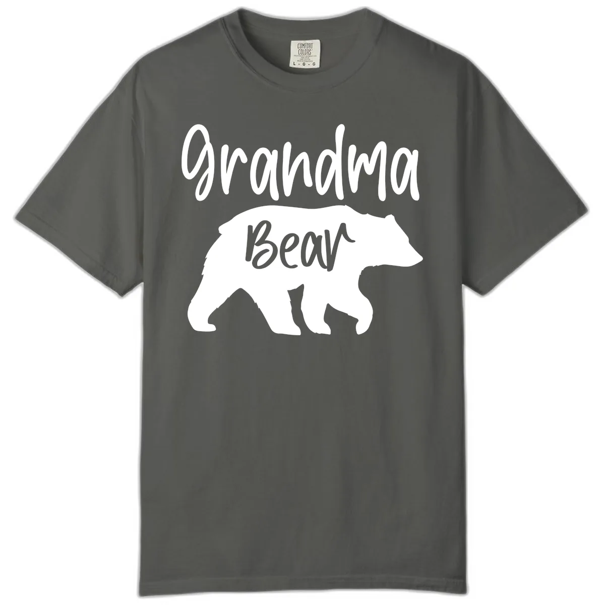 Grandma Bear Graphic Tee Comfort Color in Pepper