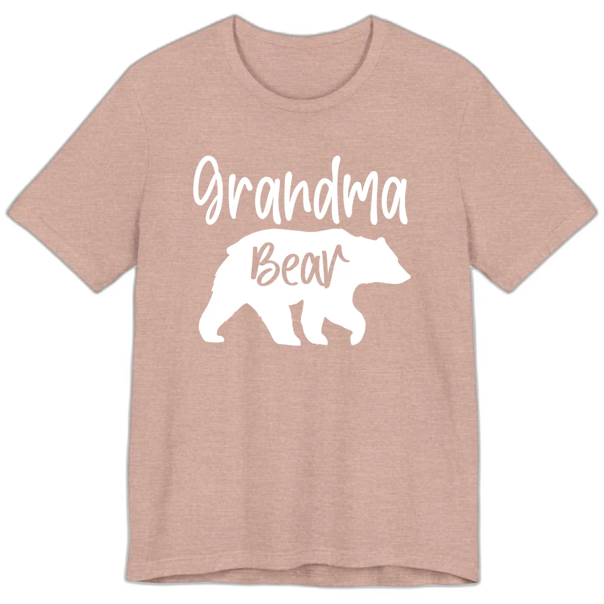 Grandma Bear Graphic Tee Premium T-Shirt in Heather Prism Peach