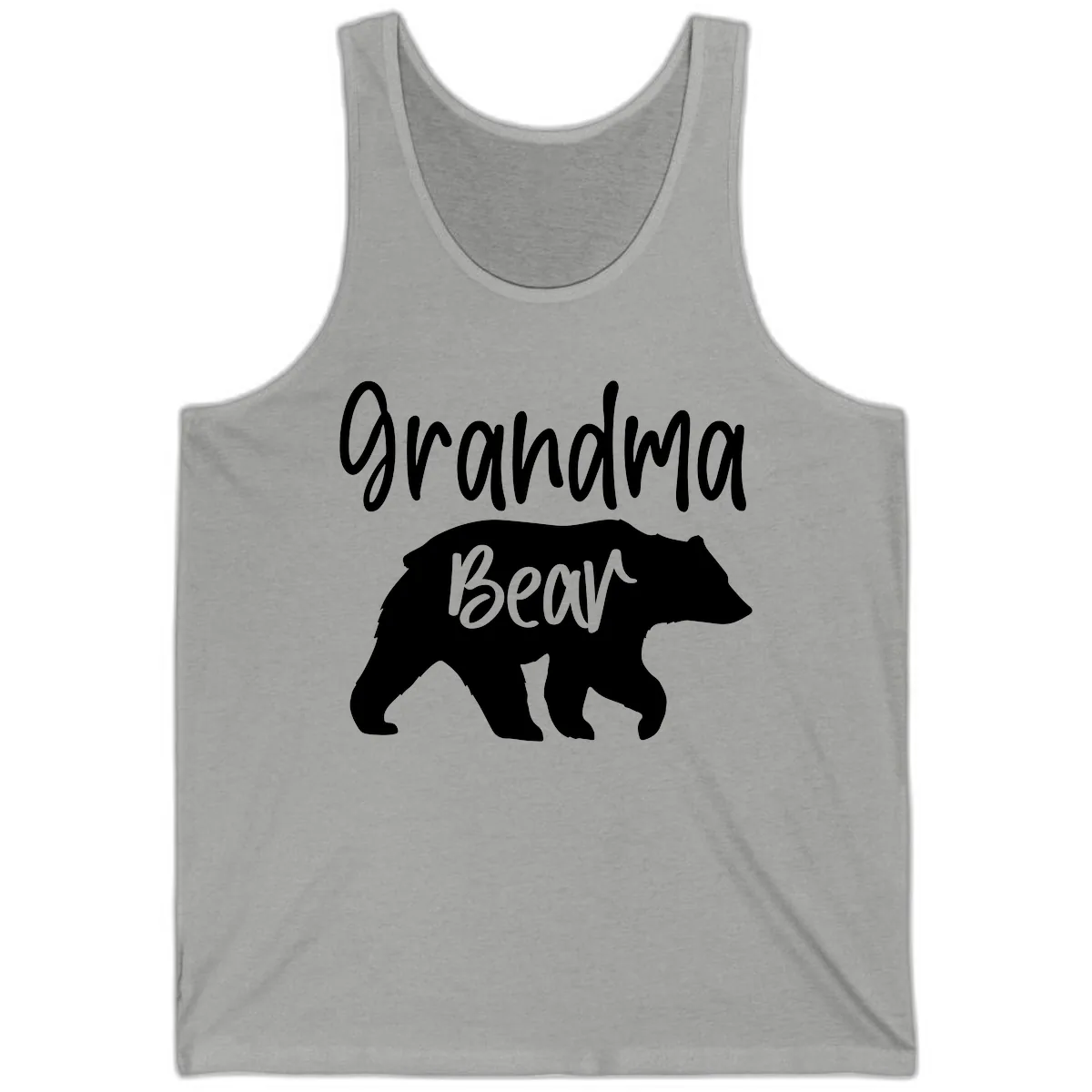 Grandma Bear Graphic Tee Tank in Athletic Heather