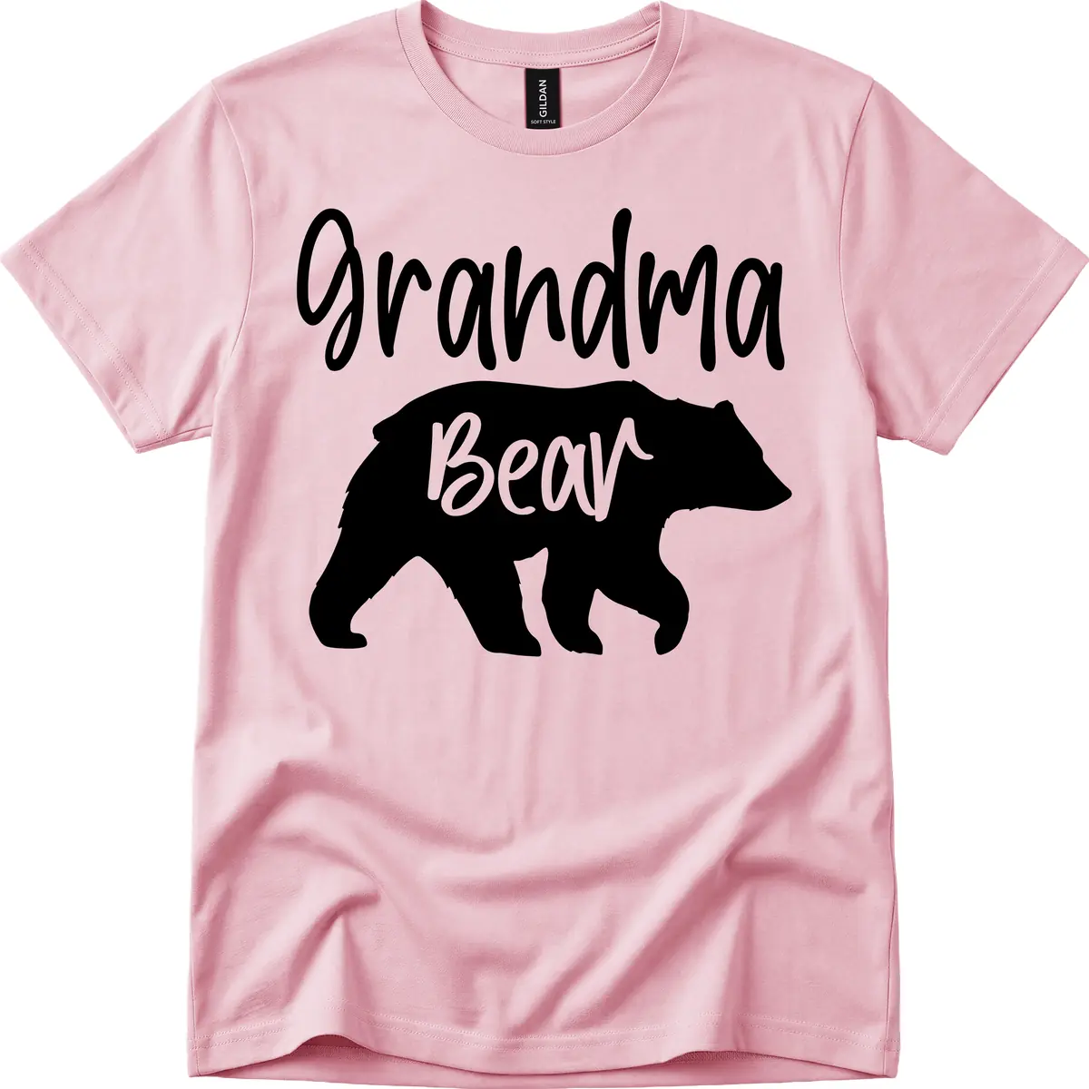 Grandma Bear Graphic Tee T-Shirt in Light Pink