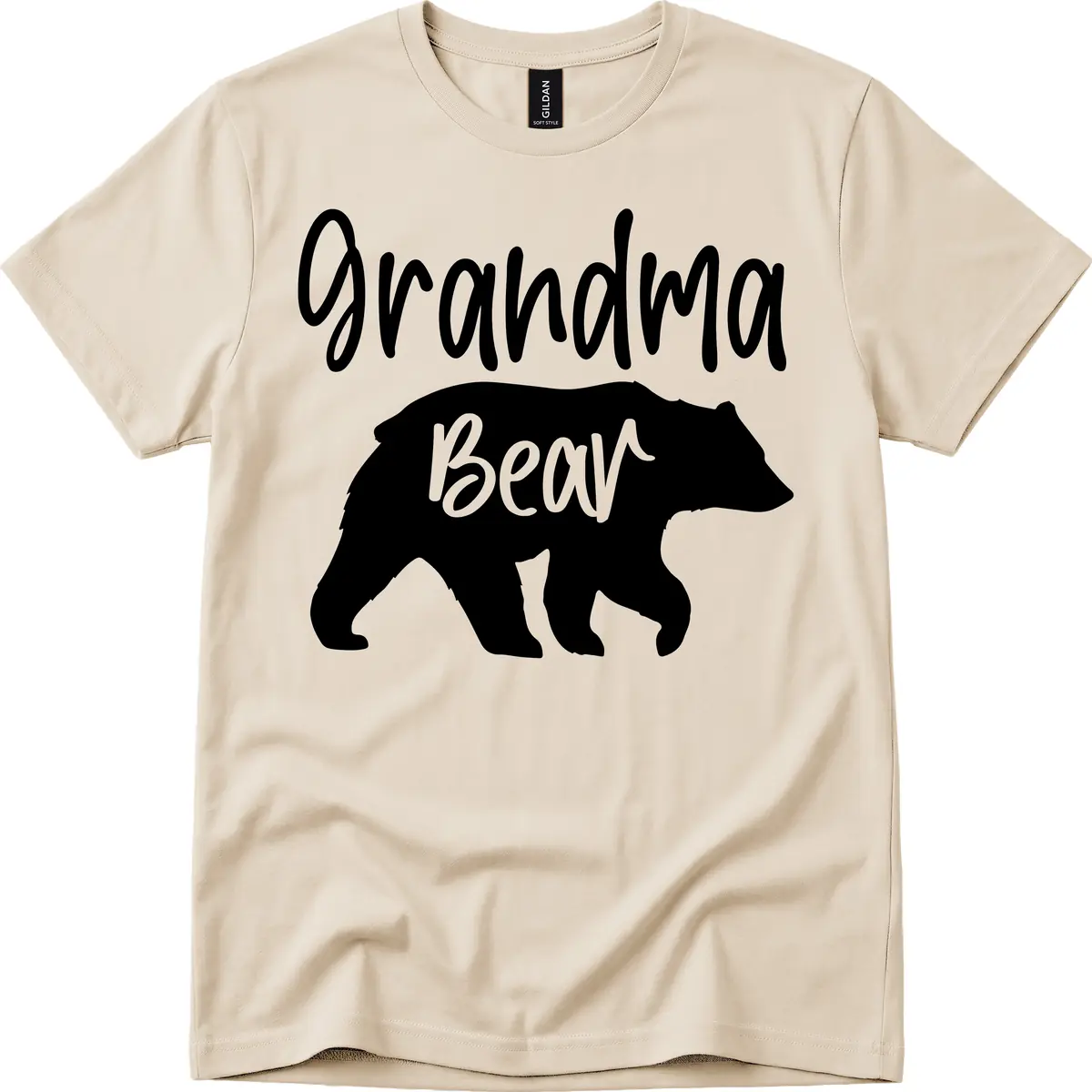 Grandma Bear Graphic Tee T-Shirt in Sand