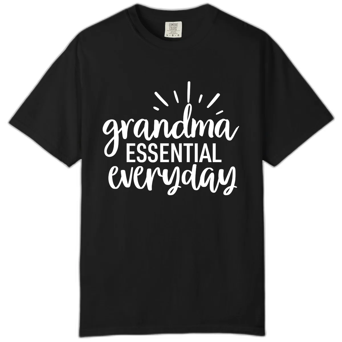 Grandma Essential Everyday Typography Comfort Color in Black