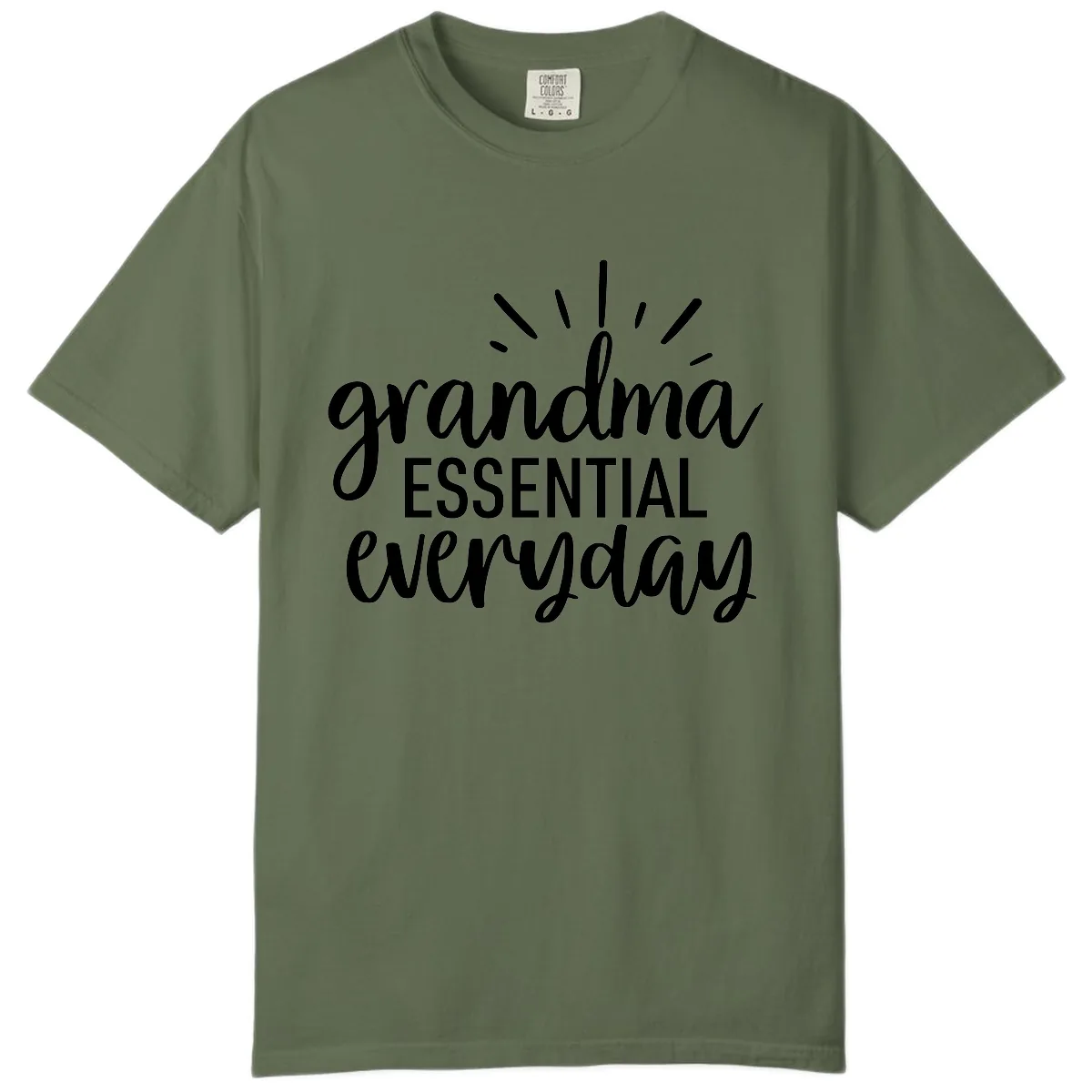 Grandma Essential Everyday Typography Comfort Color in Sage