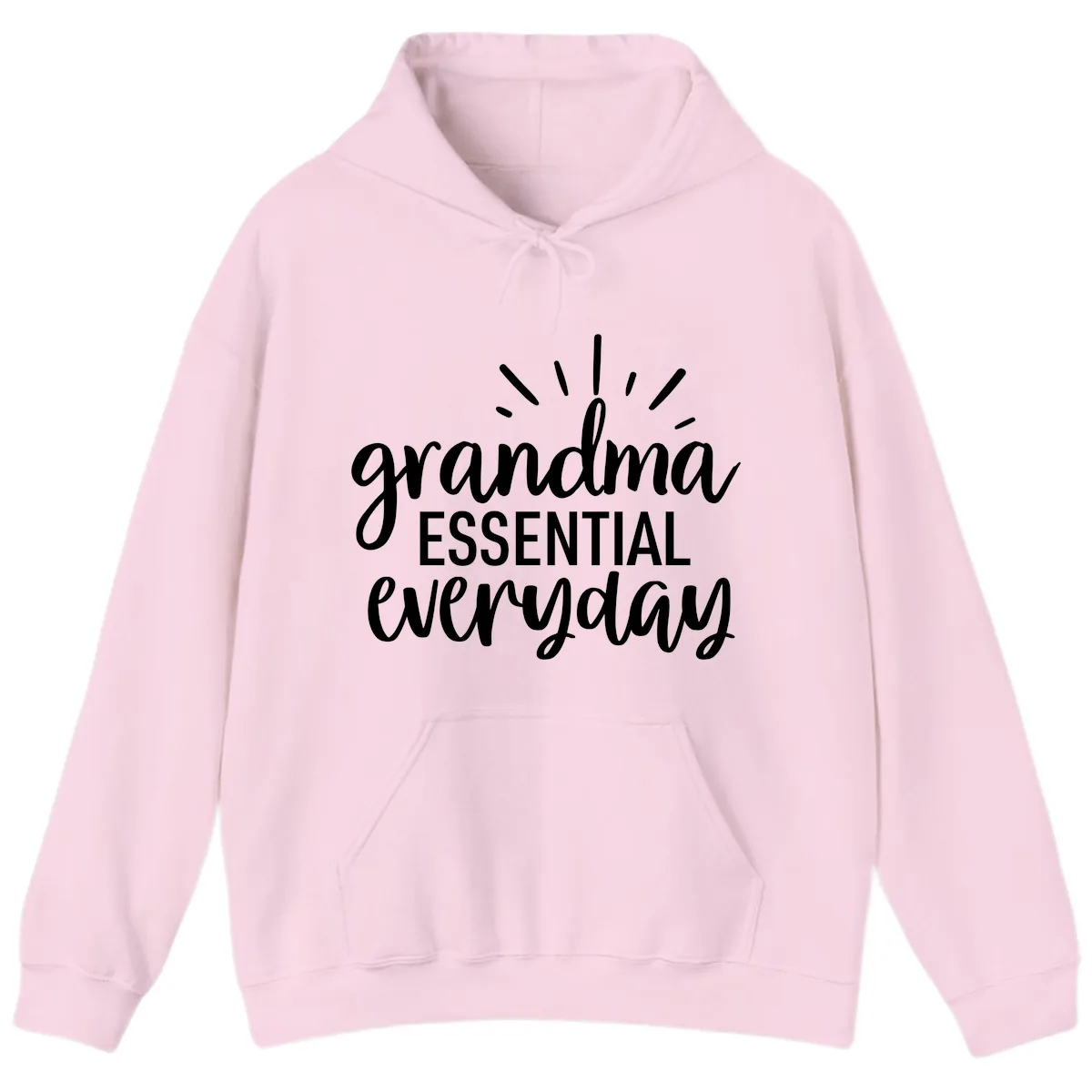 Grandma Essential Everyday Typography Hoodie in Light Pink