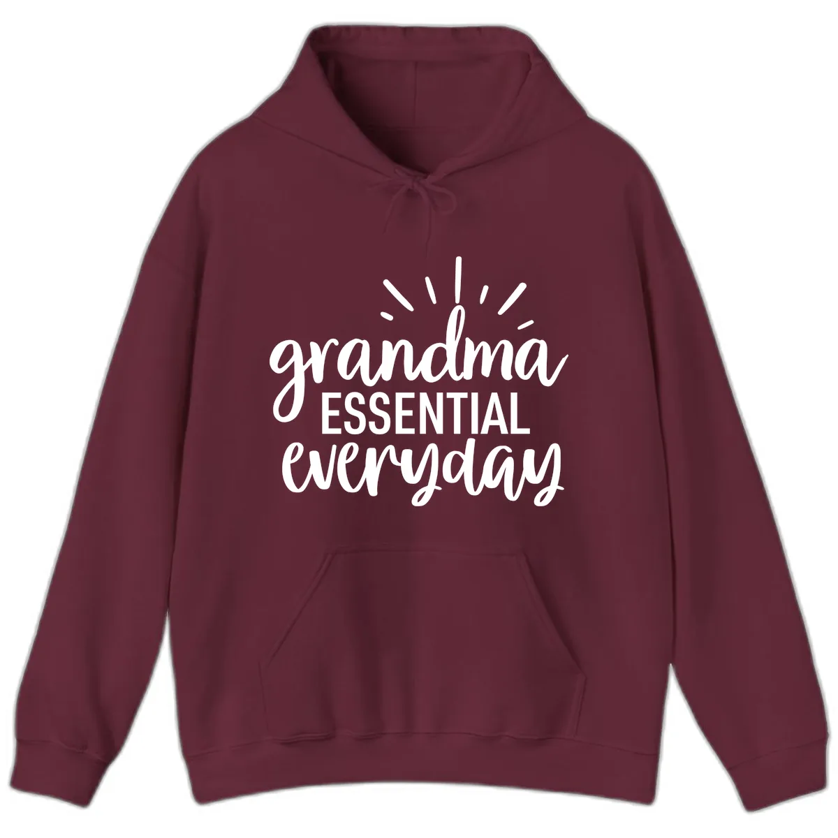 Grandma Essential Everyday Typography Hoodie in Maroon