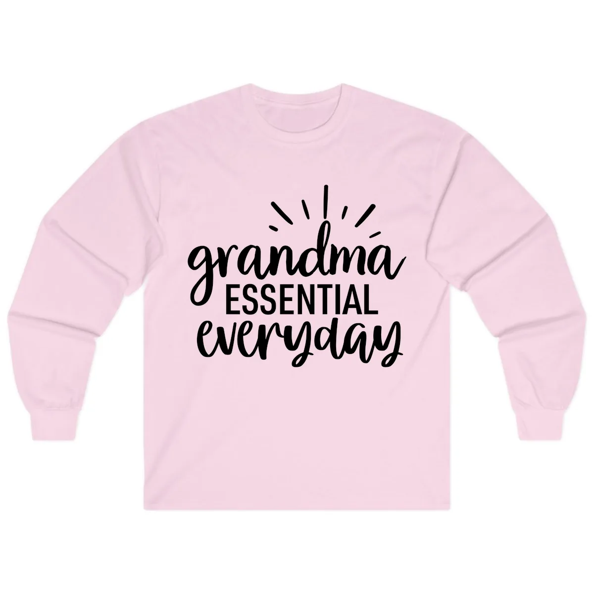 Grandma Essential Everyday Typography Long Sleeve in Light Pink