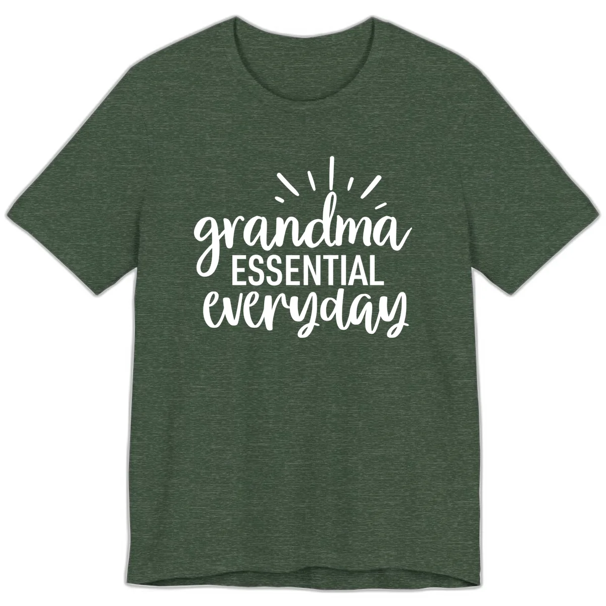 Grandma Essential Everyday Typography Premium T-Shirt in Heather Forest