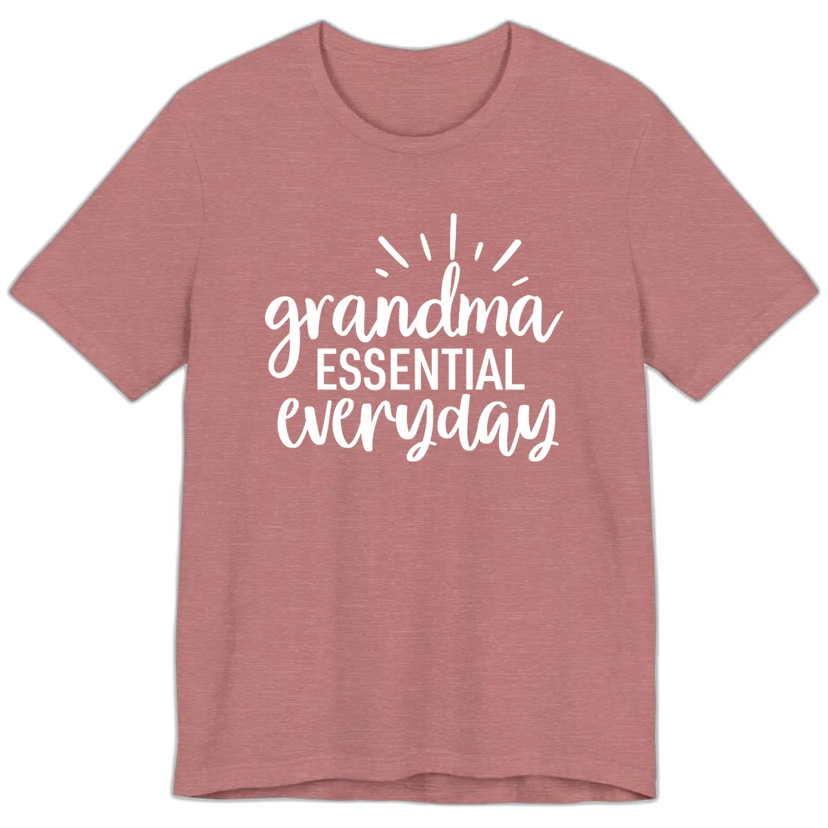 Grandma Essential Everyday Typography Premium T-Shirt in Heather Mauve