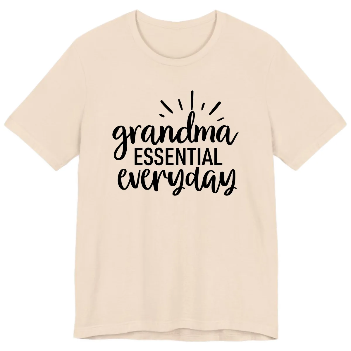 Grandma Essential Everyday Typography Premium T-Shirt in Soft Cream
