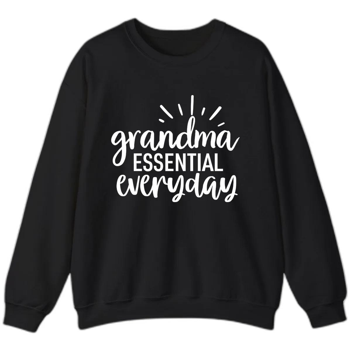Grandma Essential Everyday Typography Sweatshirt in Black