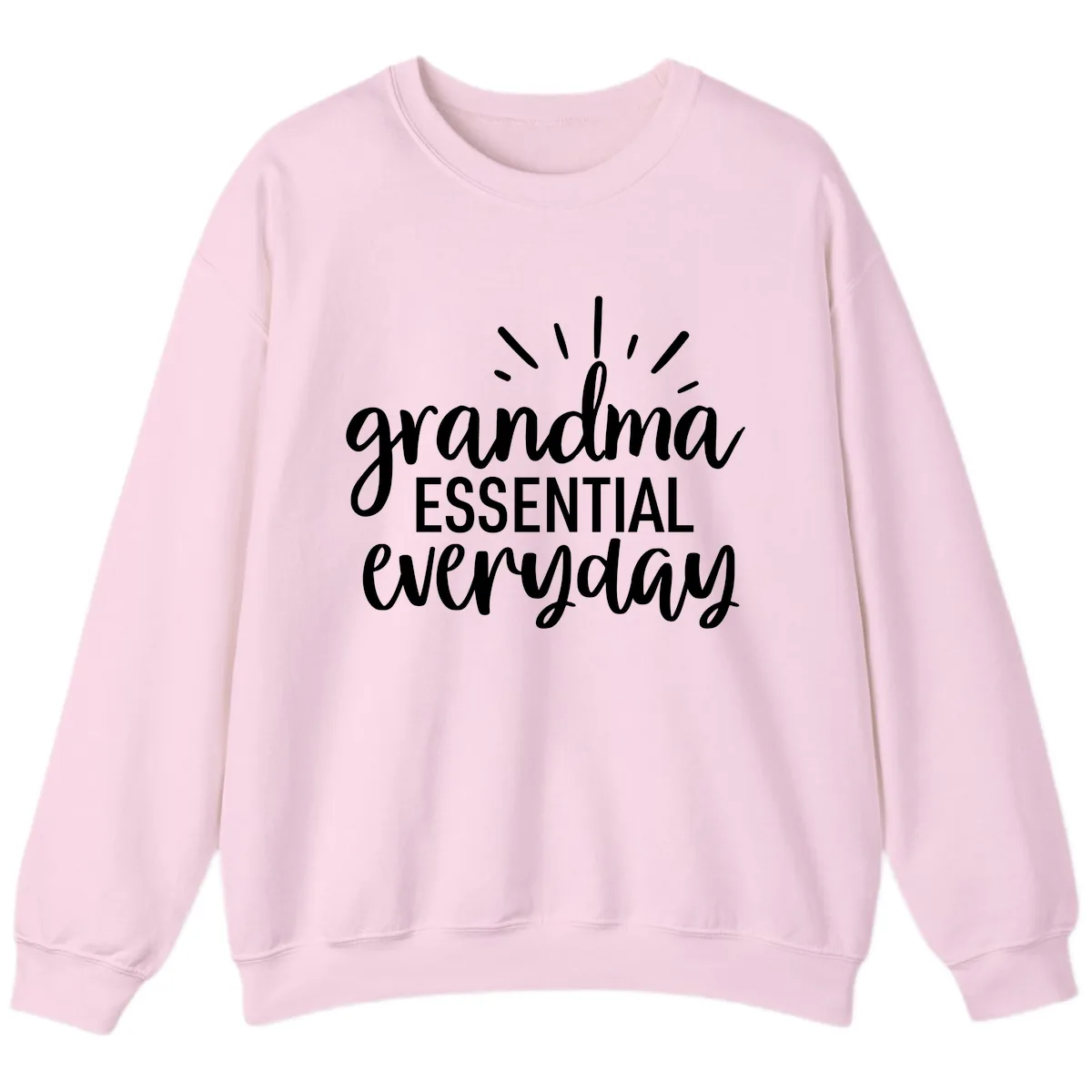 Grandma Essential Everyday Typography Sweatshirt in Light Pink