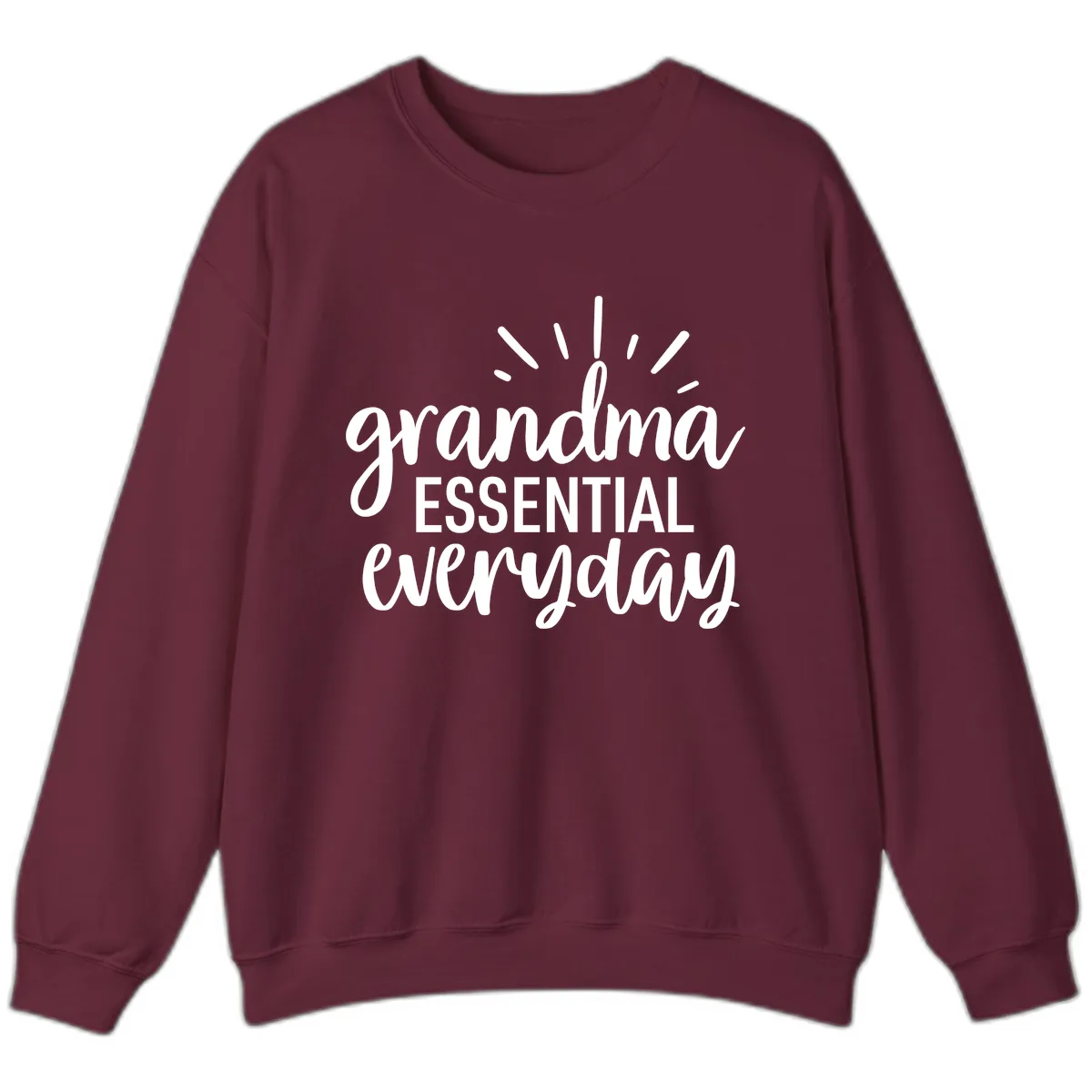Grandma Essential Everyday Typography Sweatshirt in Maroon