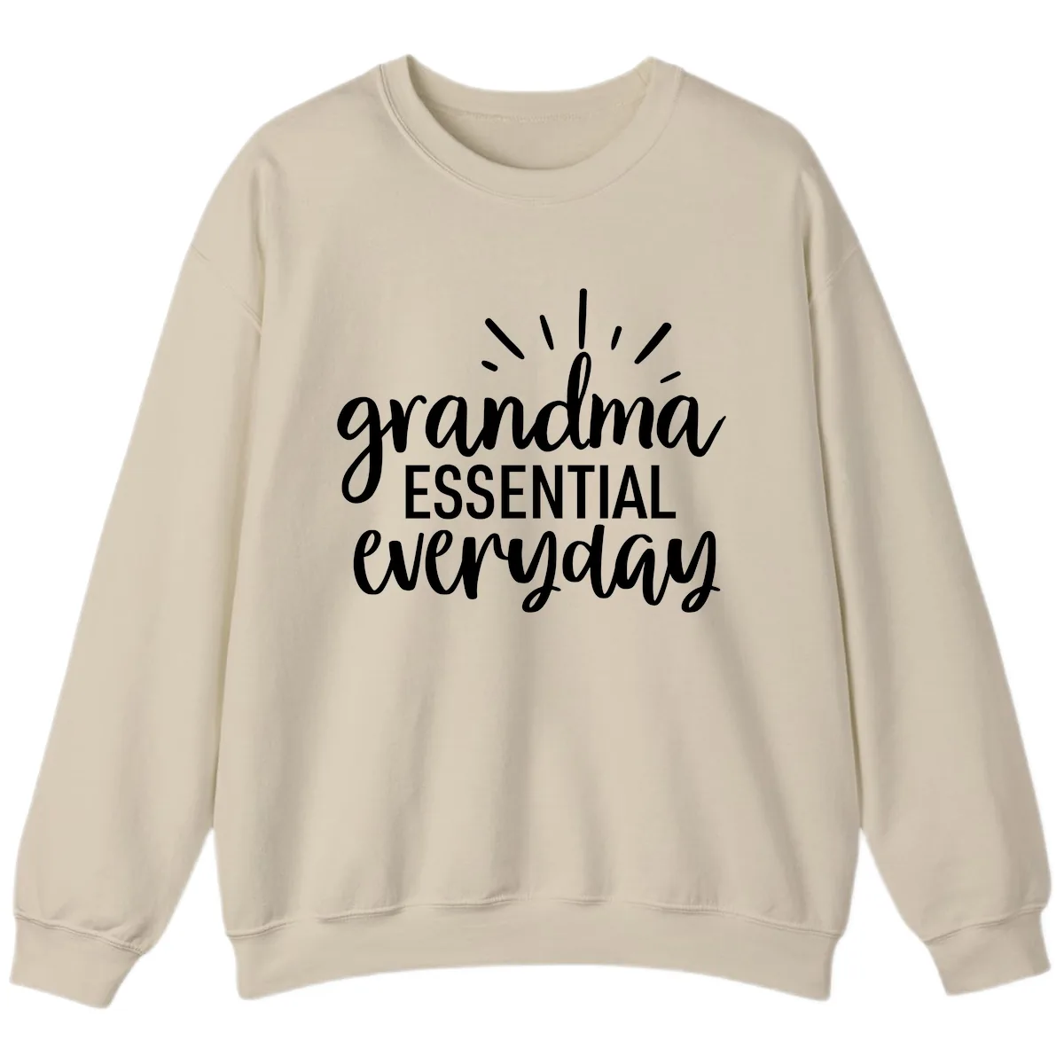 Grandma Essential Everyday Typography Sweatshirt in Sand