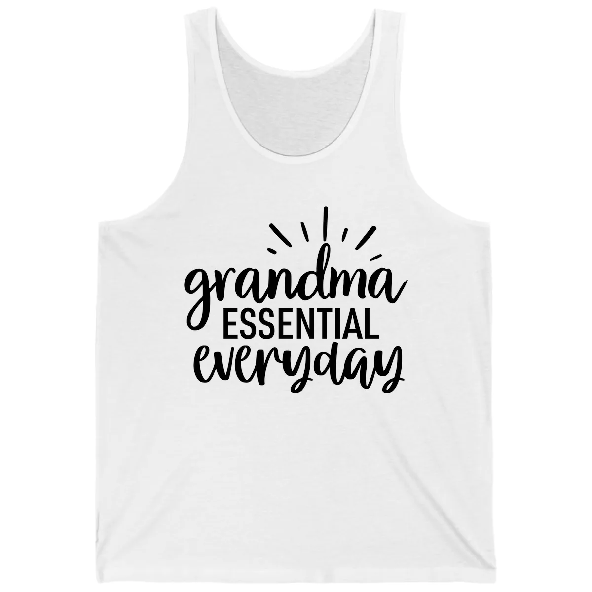 Grandma Essential Everyday Typography Tank in White