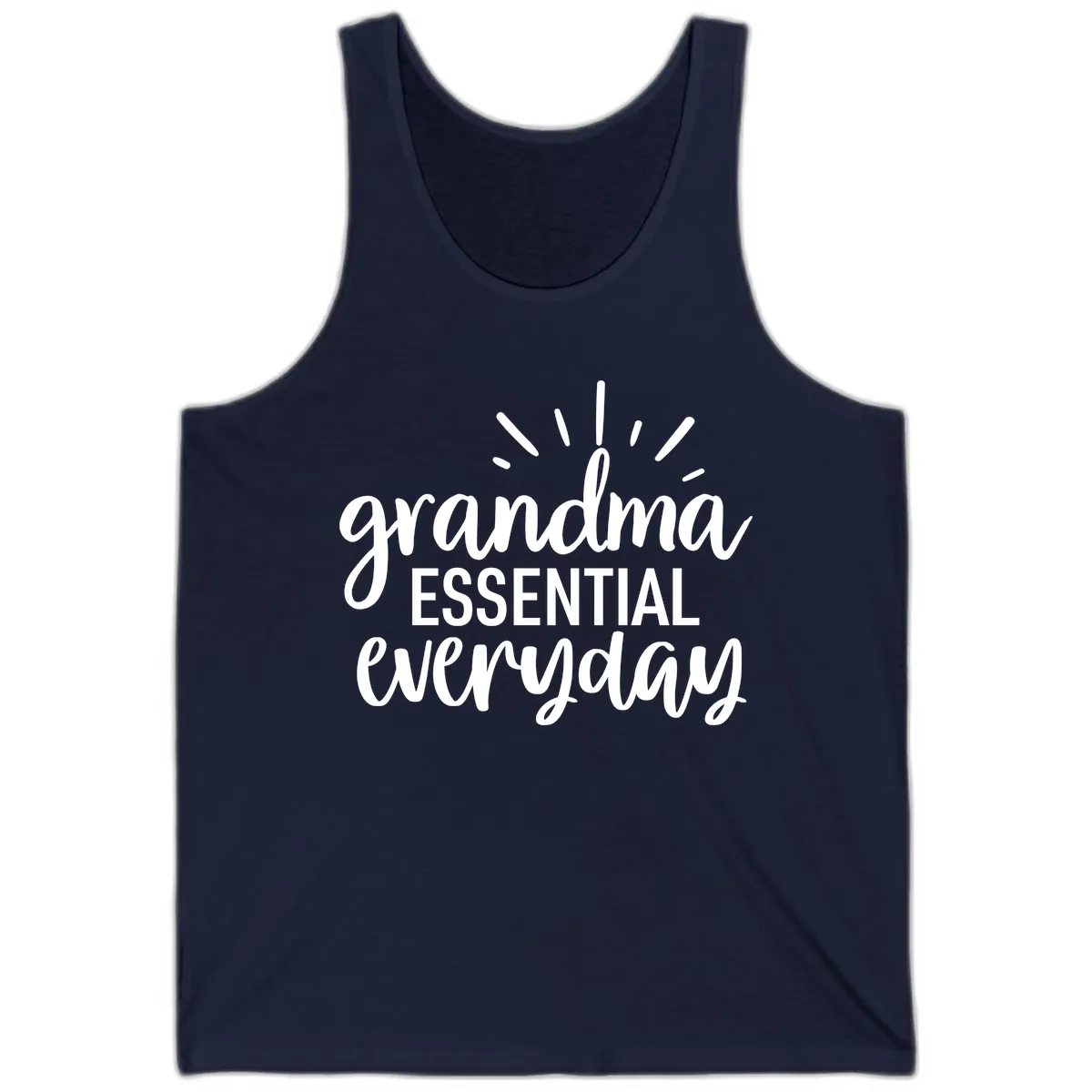 Grandma Essential Everyday Typography Tank in Navy