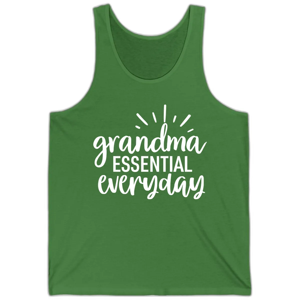 Grandma Essential Everyday Typography Tank in Leaf