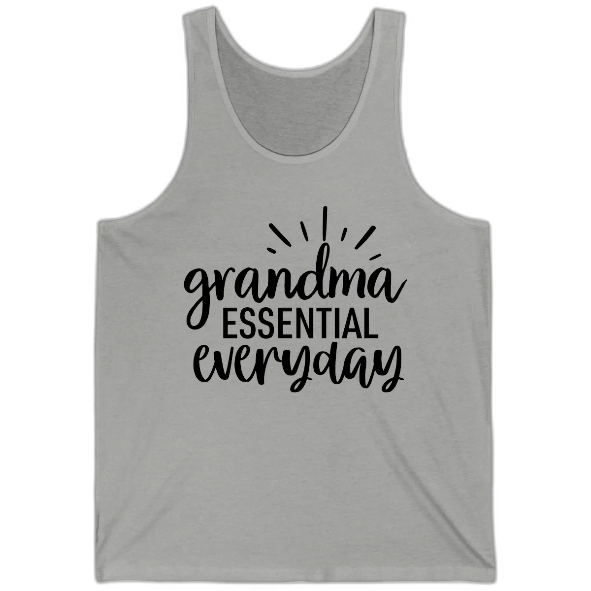 Grandma Essential Everyday Typography Tank in Athletic Heather